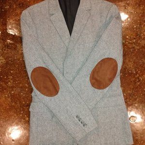 Men's blazer with leather elbow patches from H&M